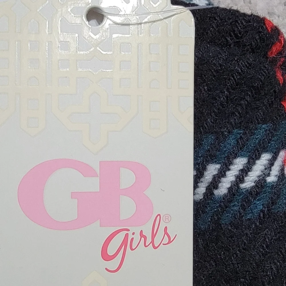 GB Girls All Is‎ Bright Red Black Plaid Tweed Dress Kid Size 5. This long sleeve
